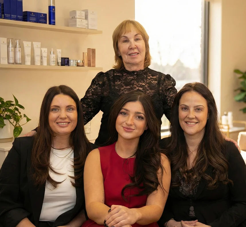 Spa Noor team — four practitioners together in the spa